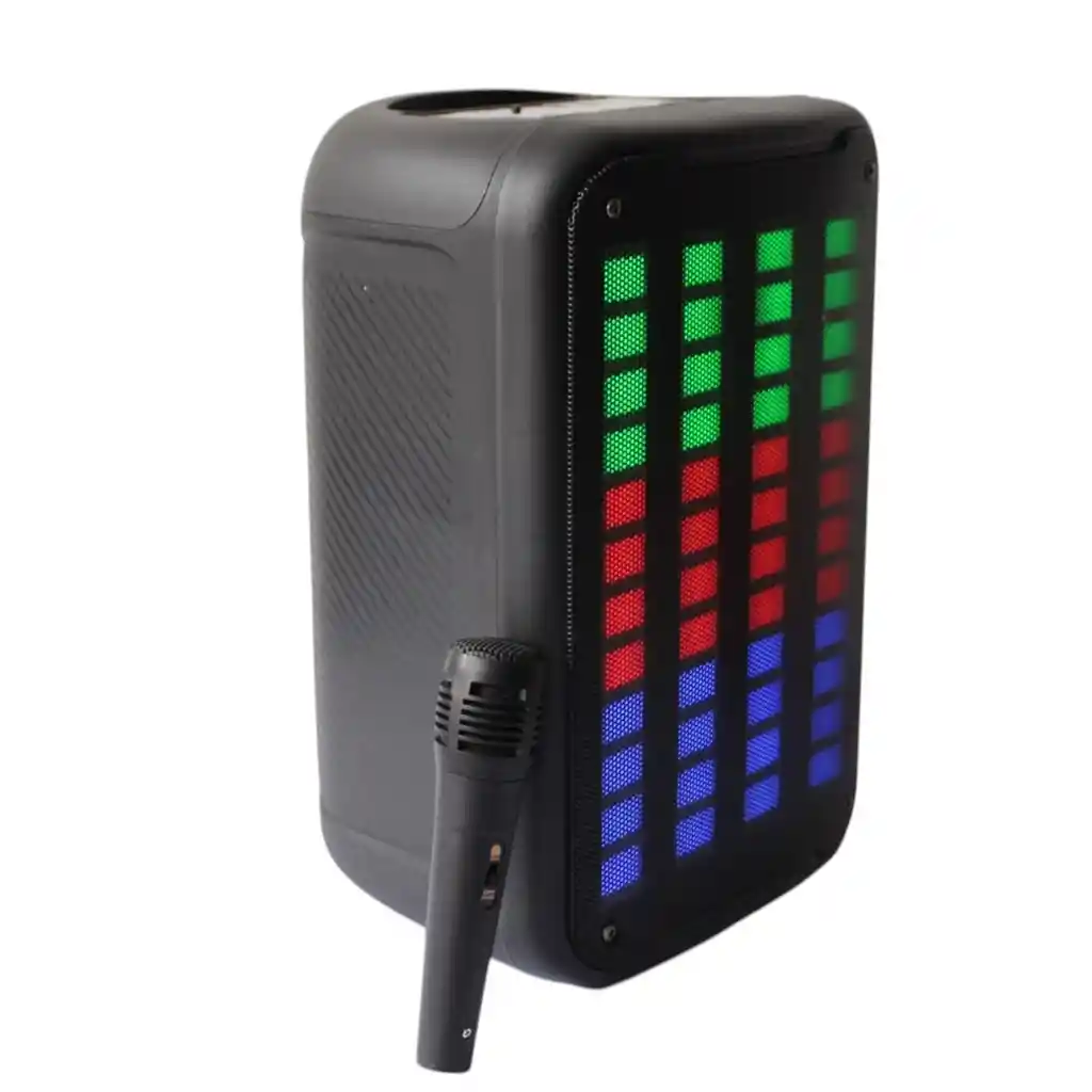 Parlante Inalambrico Potente Con Efectos Led Y Microfono