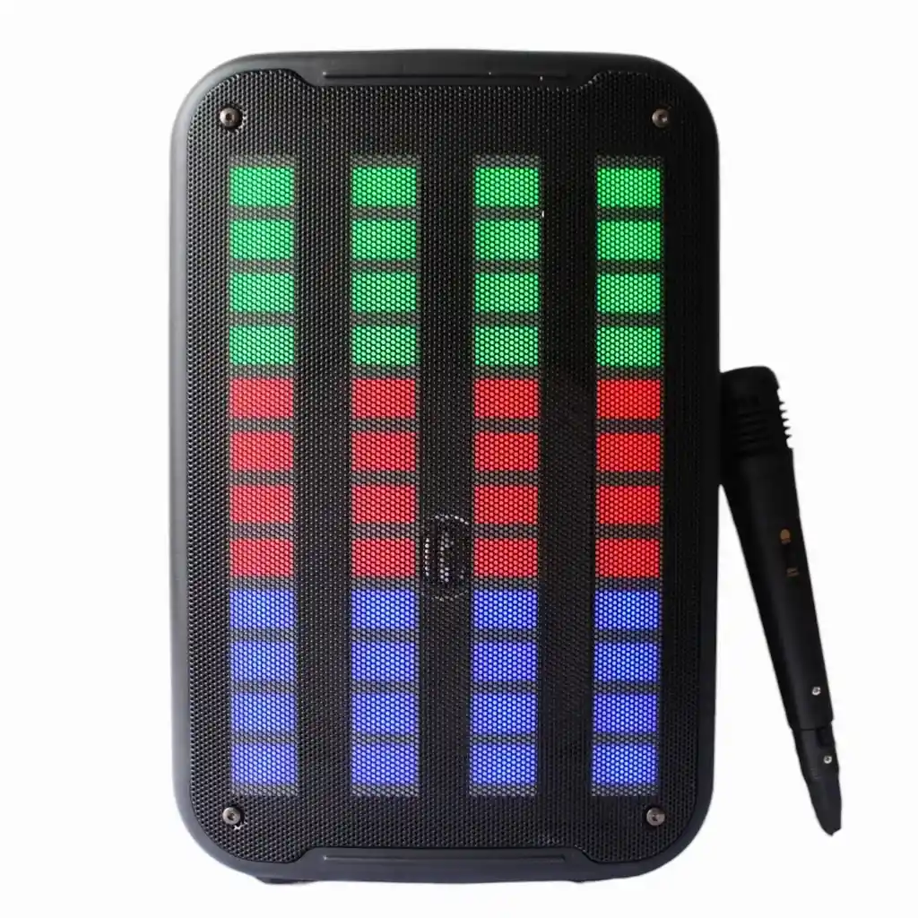 Parlante Inalambrico Potente Con Efectos Led Y Microfono