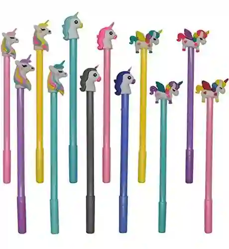 Lapicero Tinta Mojada Unicorcio X 4 Unidades