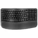 Teclado Inalámbrico Ergonómico Logitech Wave Keys Gris (inglés)