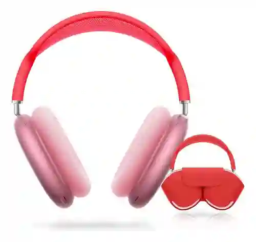 Diadema Audifonos Deportivos Cómodos Max Sound Gama Media Bluetooth Rojo Con Estuche