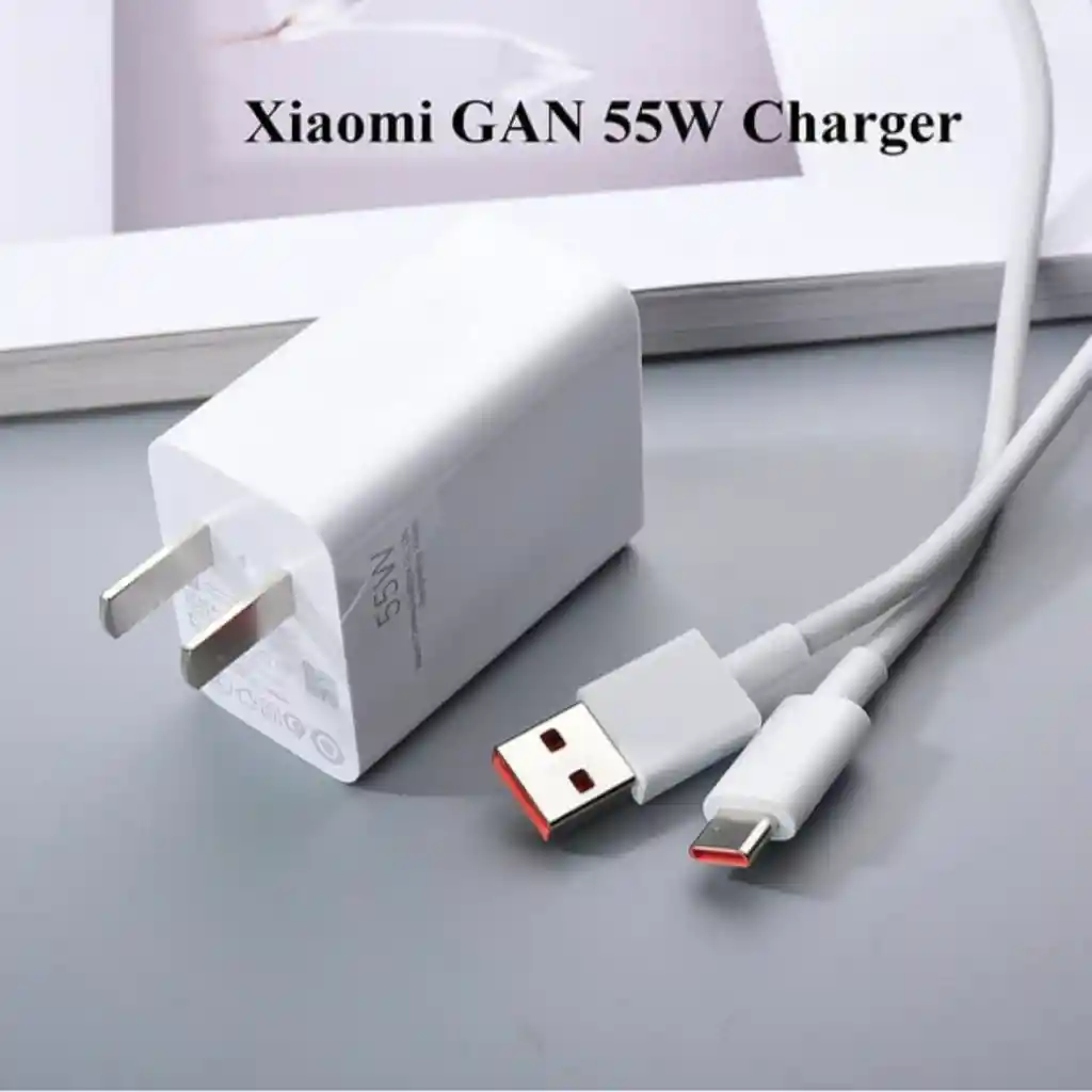 Cargador Xiaomi Gan 55w Carga Rápida