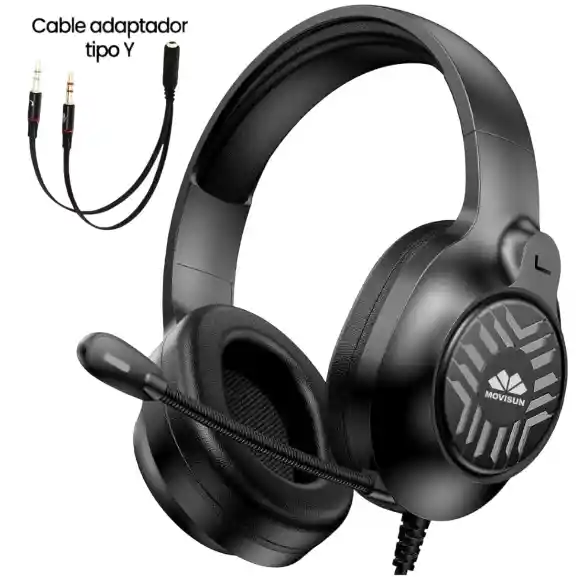 Combo Gamer Diadema Movisun + Mouse Gamer Trust Gxt 165