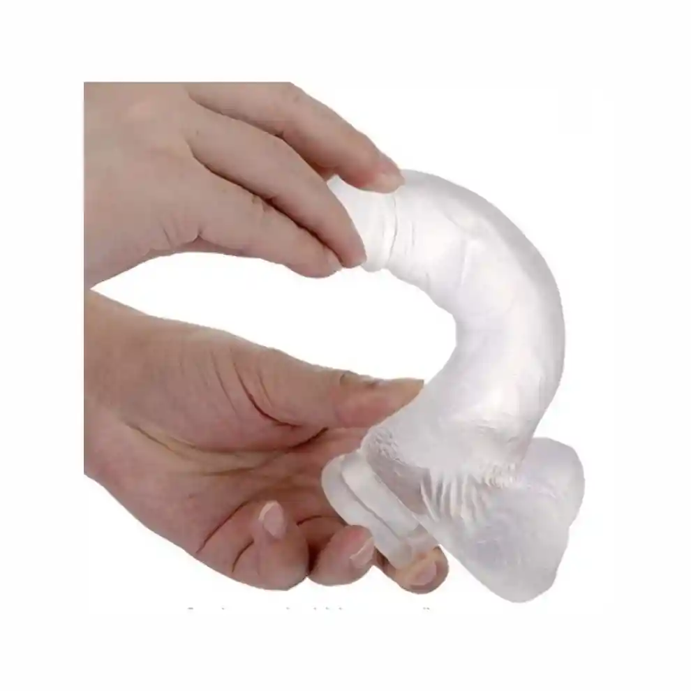 Dildo Encantador Jelly Transparente 18,5 Cm