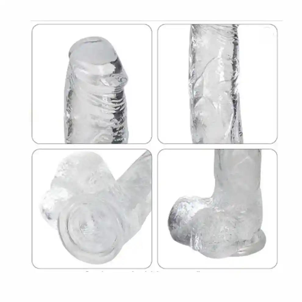 Dildo Encantador Jelly Transparente 18,5 Cm