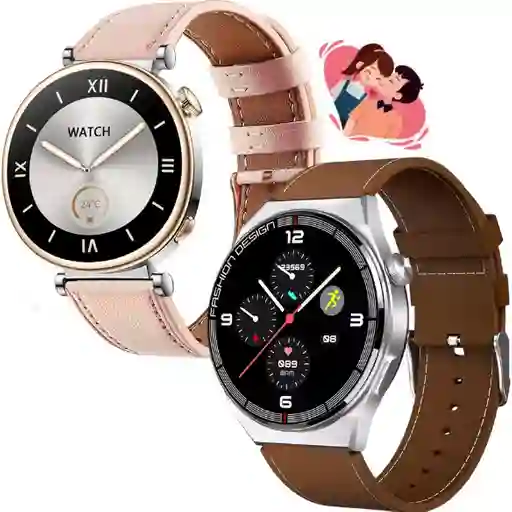 Combo Smartwatch Para Pareja Gtide Y Mobula Original