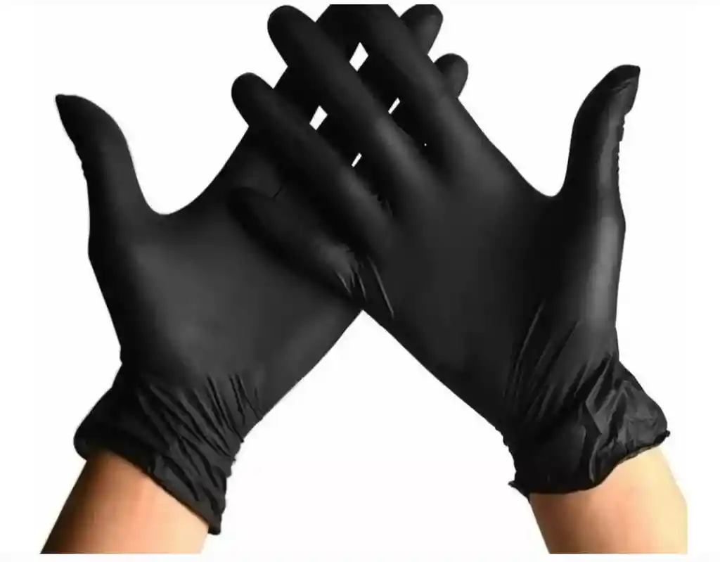Guantes De Nitrilo Negro Caja 100 Unidades Talla S