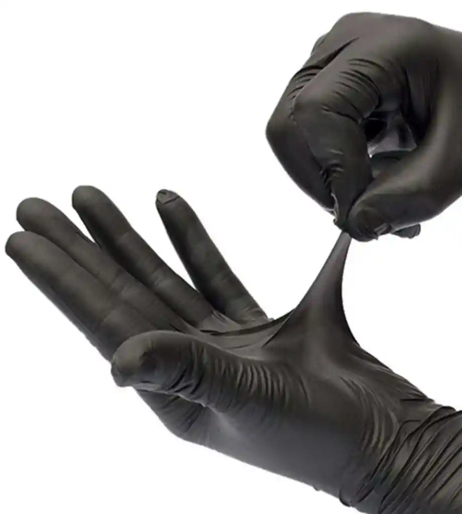 Guantes De Nitrilo Negro Caja 100 Unidades Talla S