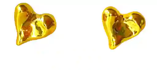 Topo Corazon Liso Chunky Dorado