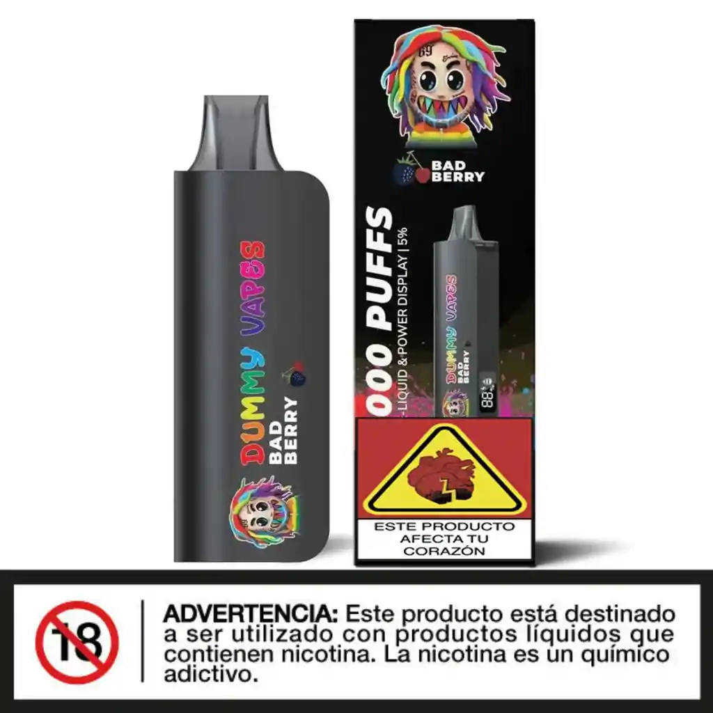 Vapeador Dummy Vape 8.000 Puffs Bad Berry
