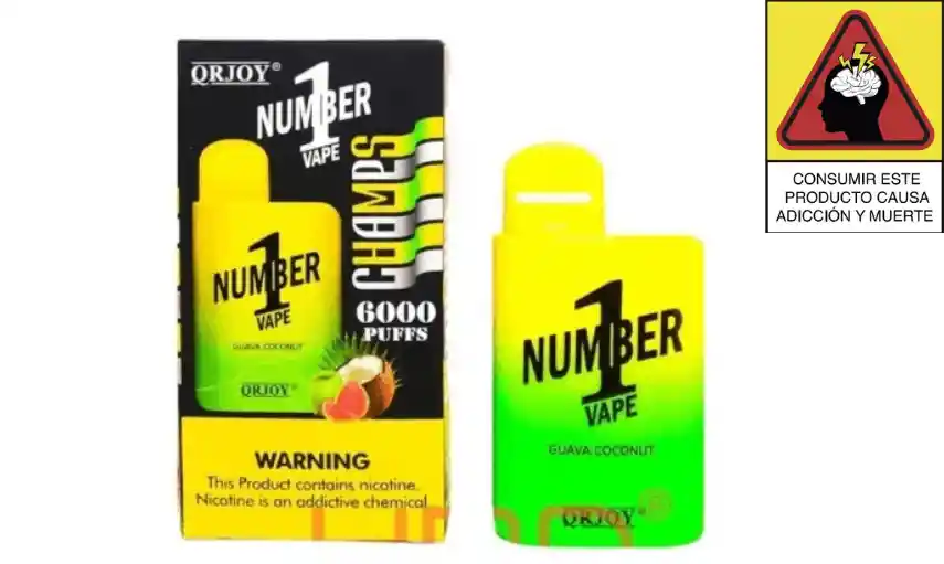Vapeador Number 1 6000 Puffs Guava Coconut