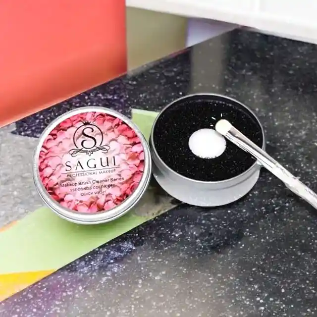 Limpiador Brochas De Maquillaje Sagui En Seco 3 Segundos