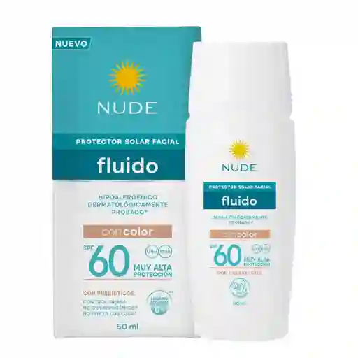 	 Nude Fluido Con Color Protector Solar Spf60 50ml