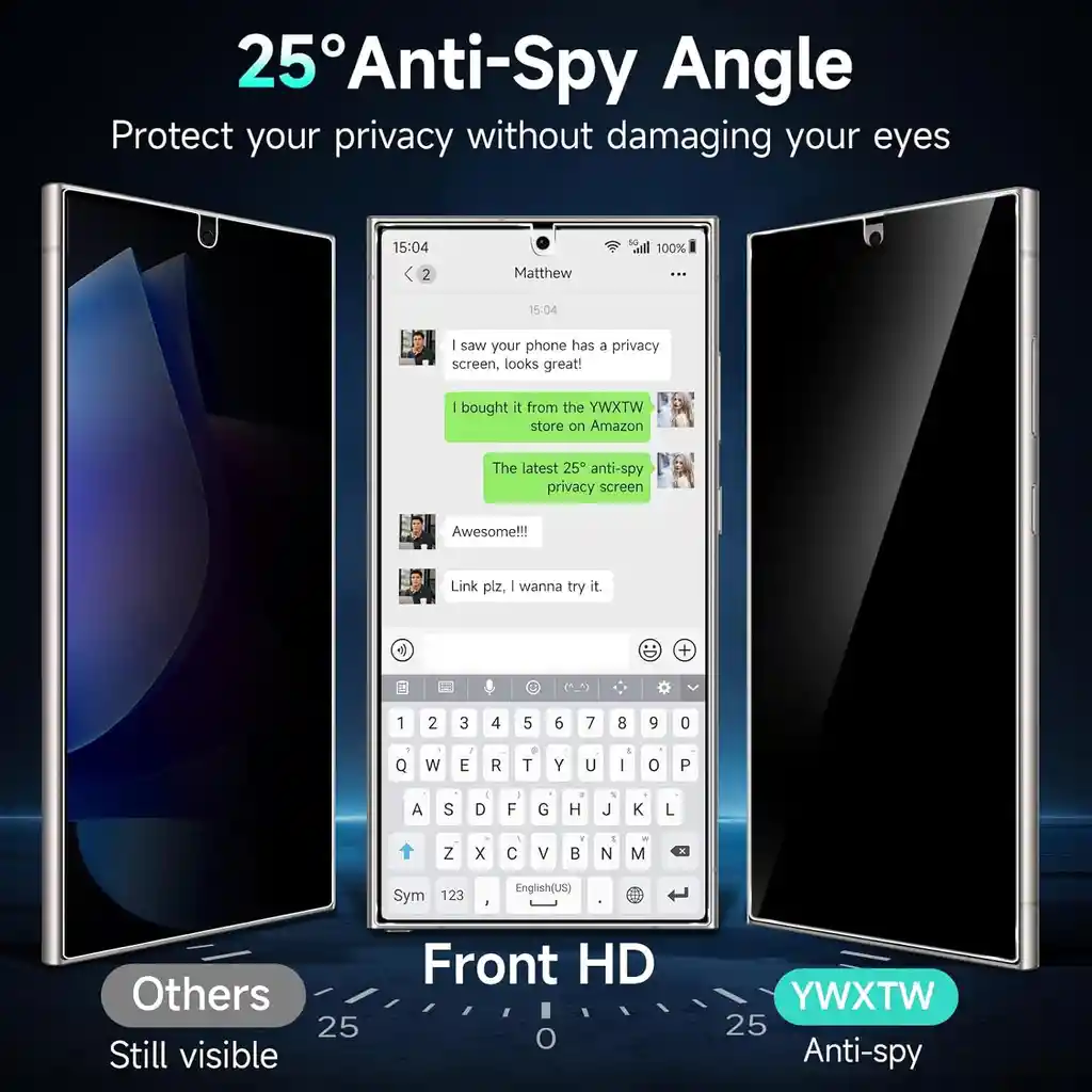 Protector De Pantalla Vidrio Templado Anti Espia Samsung Galaxy S24 Ultra