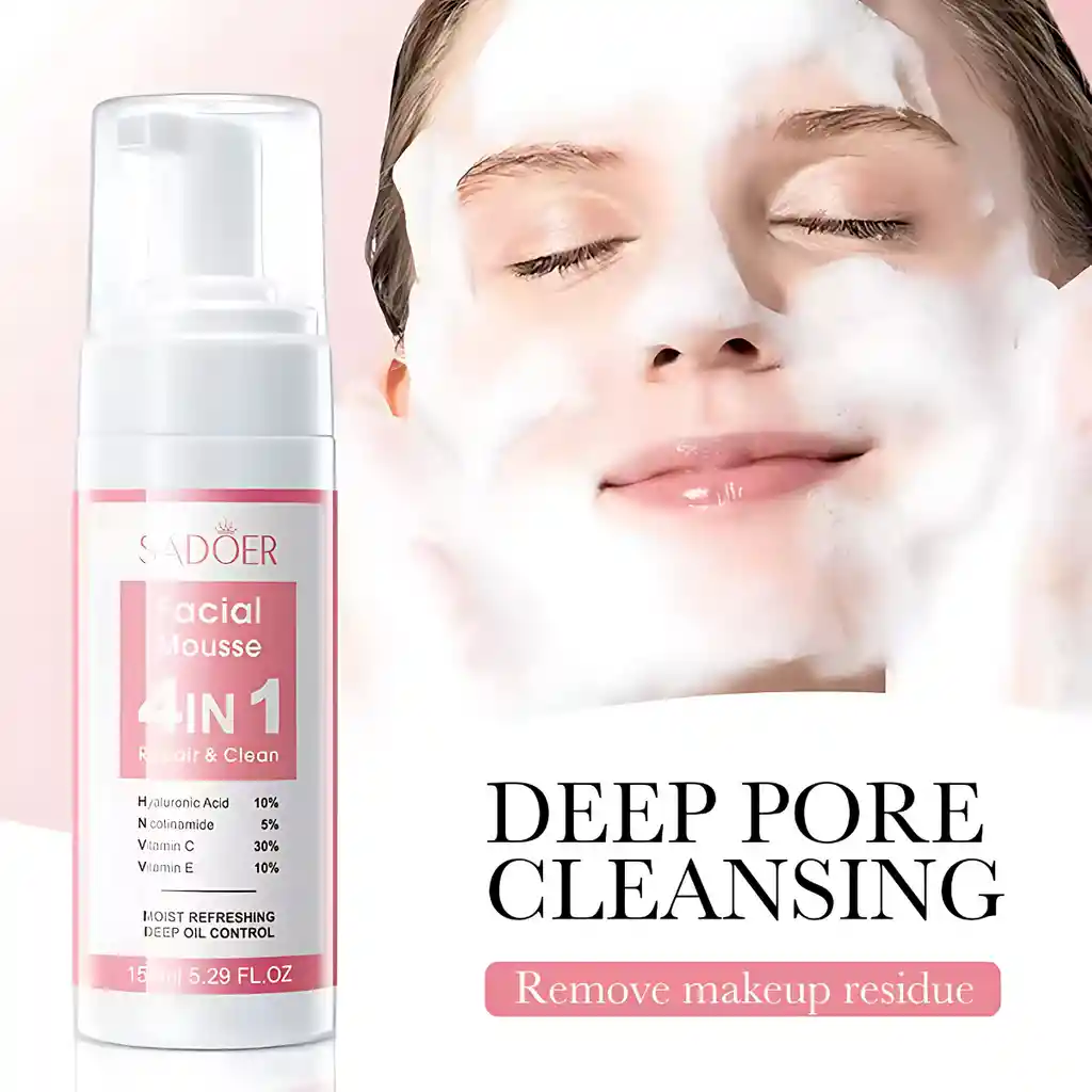 Espuma Limpiadora Facial 4 En 1 Sadoer