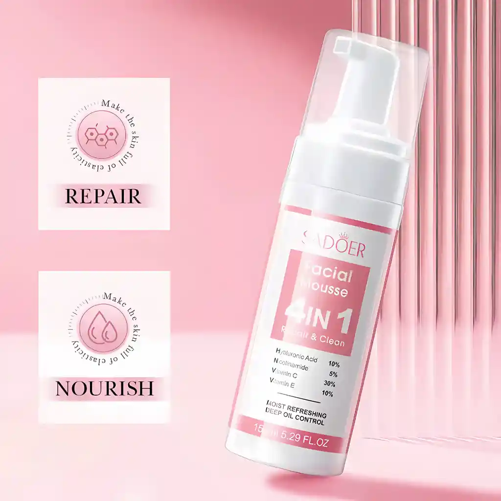 Espuma Limpiadora Facial 4 En 1 Sadoer