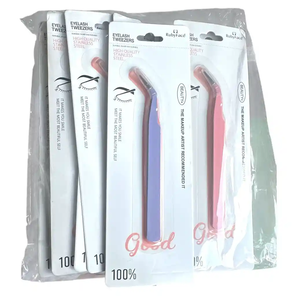 Box Pinza Para Pestañas X12 Unidades