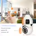 Cámara De Seguridad Bombillo Robot 2 Lentes Wifi 2.4 V380