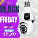 Cámara De Seguridad Bombillo Robot 2 Lentes Wifi 2.4 V380
