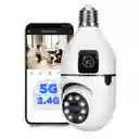 Cámara De Seguridad Bombillo Robot 2 Lentes Wifi 2.4 V380