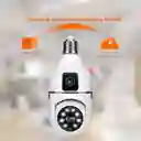 Cámara De Seguridad Bombillo Robot 2 Lentes Wifi 2.4 V380