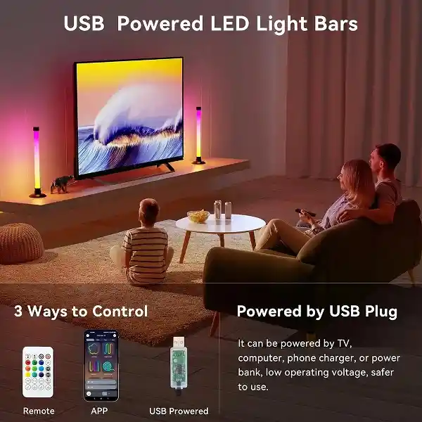 Barras De Luz Led Inteligente Barra De Luz Rgb Ic+rgb Y W