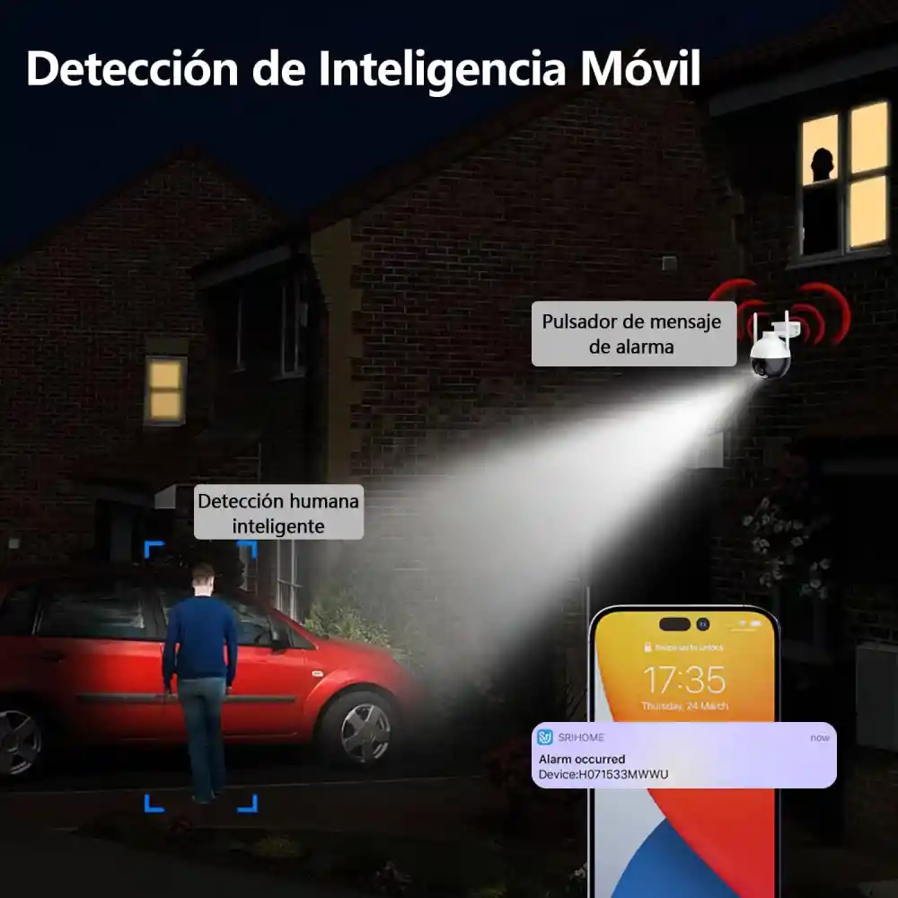 Cámara De Seguridad Exterior Domo Full Hd 2k Ptz 360inch C11