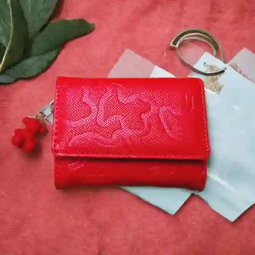 Billetera Mujer Dama Inspirada En Tous Roja