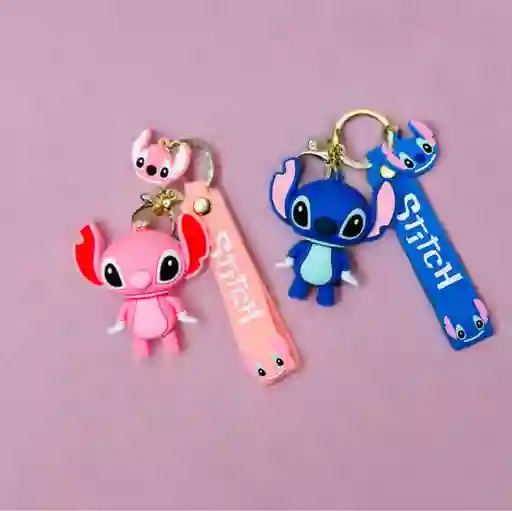 Llavero Pareja Stitch Y Angela