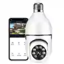 Cámara De Seguridad Wifi Bombillo Robotica Panoramica Ip 360°
