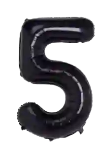 Numero 5 Metalizado 32" Negro