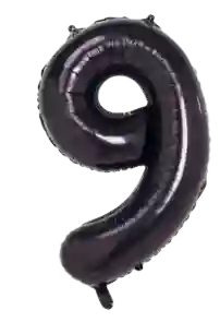 Numero 9 Metalizado 32" Negro