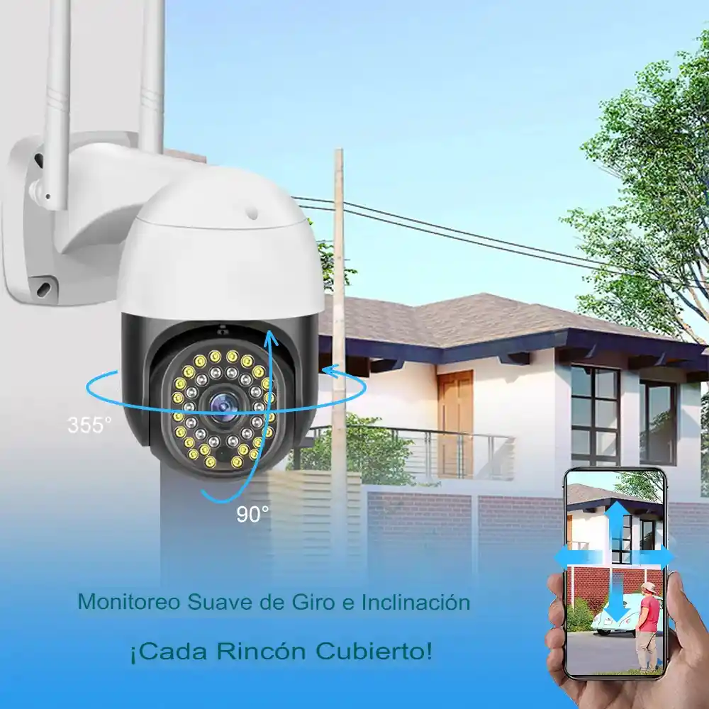 Cámara Seguridad Exterior Domo Ptz Wifi 1080p Infrarroja Q80