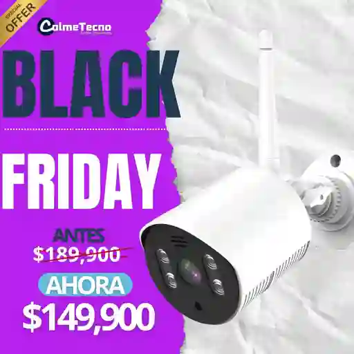Cámara Seguridad Wifi Exterior 3mp 1080p Tipo Bala Alexa Q22