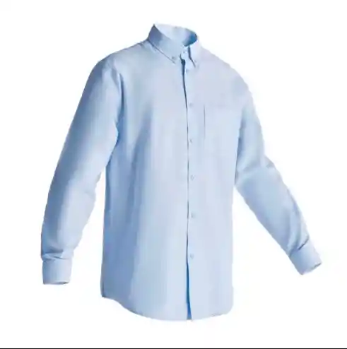 Camisa Oxford Azul Manga Larga Hombre Trabajo Talla Xxxl