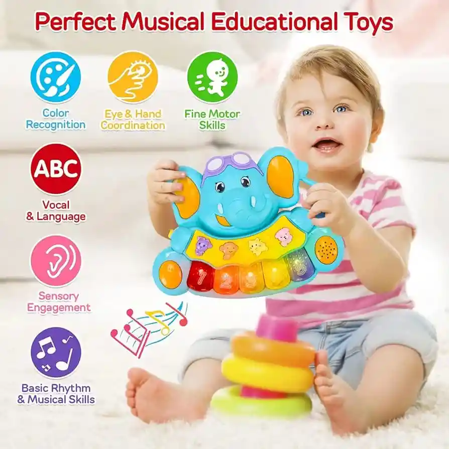 Juguete Educativo Piano Bebe Elefante