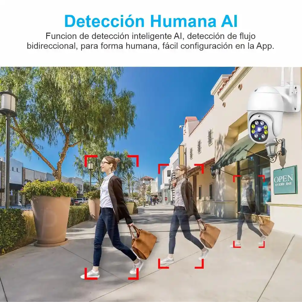 Cámara De Seguridad Inteligente Wifi 1080p Domo Ptz Exterior Al-6