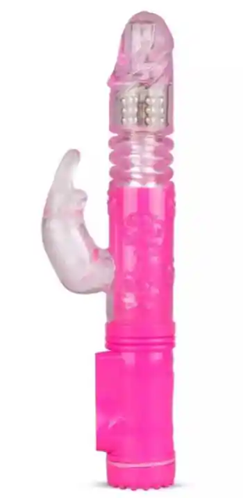 Vibrador Conejo De Doble Estimulación Rosado Easy Toys