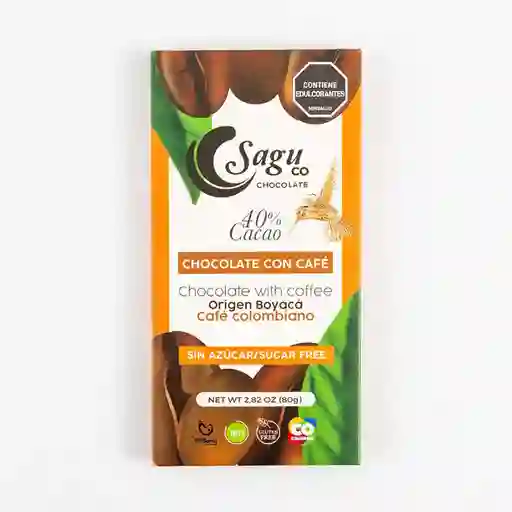 Chocolate Sagu 60 Cacao 80 Gr Cafe
