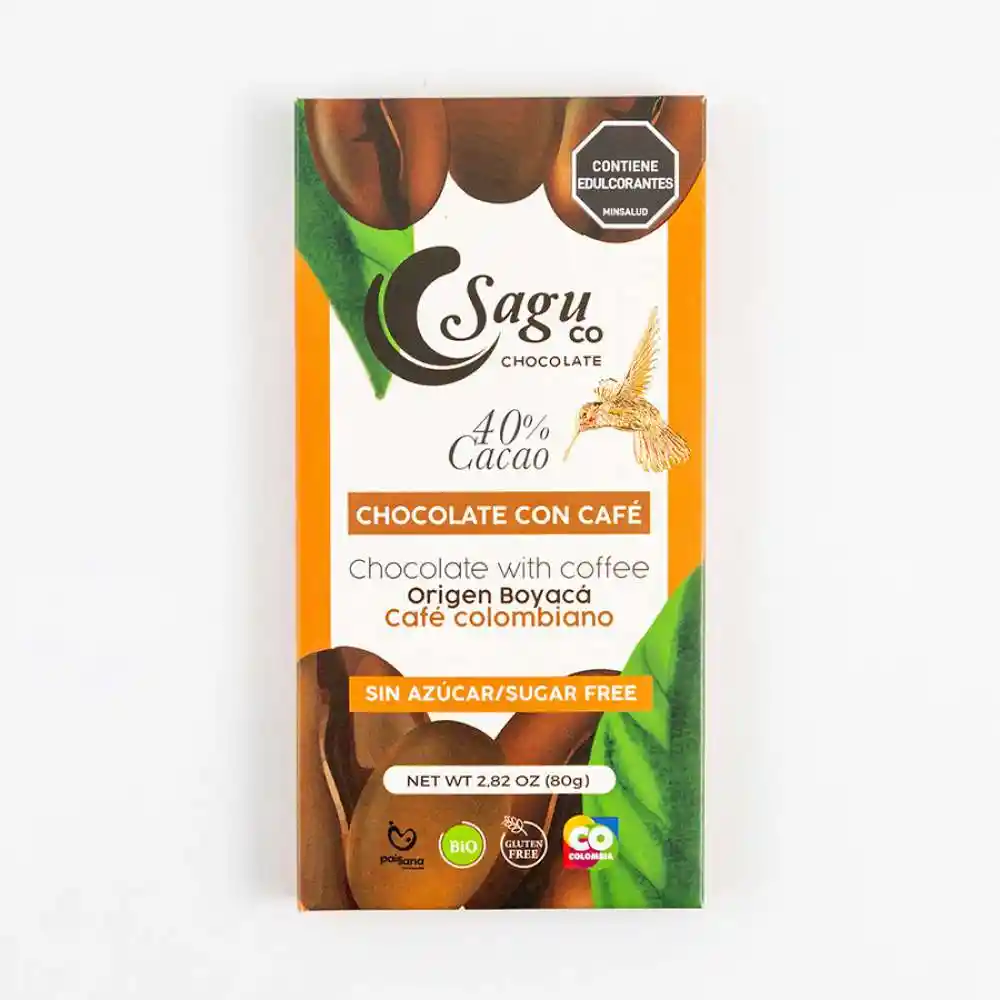 Chocolate Sagu 60 Cacao 80 Gr Cafe