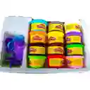 Kit De Plastilinas 12 Und. Y Moldes Juego Didáctico Niños Niñas