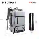 Bolso Todo En Uno Para Laptop Gris Viajero Impermeable Con Termo Led