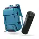 Bolso Todo En Uno Para Laptop Blue Viajero Impermeable Con Termo Led