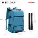 Bolso Todo En Uno Para Laptop Blue Viajero Impermeable Con Termo Led