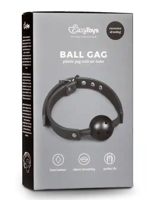 Mordaza Traspirable Negra Easy Toys