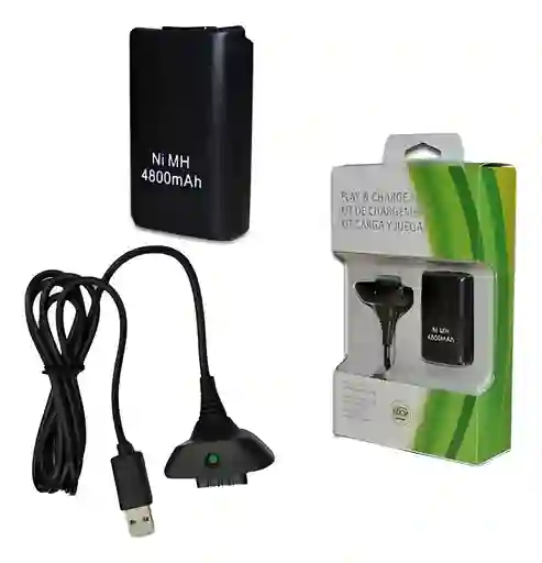 Kit Carga Y Juega Xbox 360 8000 Mah Compatible Economico