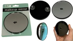 Espejo 15x Que Aumenta El Tamaño Portatil Maquillaje Belleza