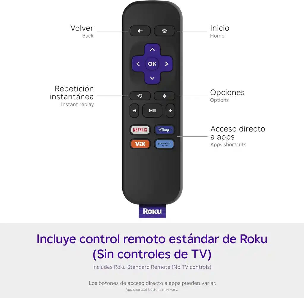 Roku Express Hd Dispositivo De Streaming Hdmi Vers. Español