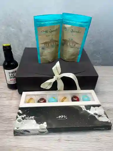 Regalo De Chocolates, Café Y Vino Día Del Padre - magno