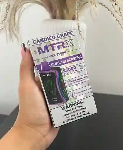 Vaper - Vaporizador 25,000 Puffs. Mtrx - Candied Grape